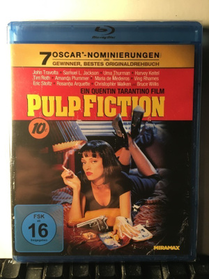 PULP FICTION, BluRay, Tarantino, Thurman, muoveissa