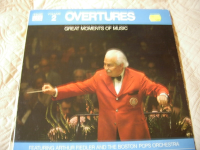 FIEDLER & BOSTON POPS : OVERTURES  (LP)