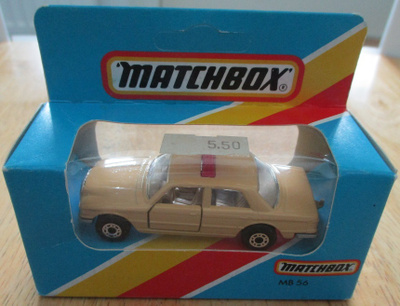 Mercedes-Benz 450 SEL Beige Taxi 1979 Matchbox BB MB-56 1:64