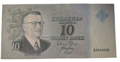10 Markkaa 1963 ilman Litt A5549585