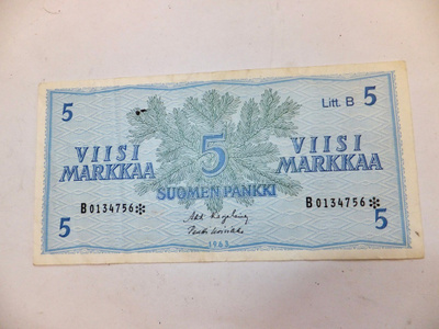 5 mk 1963 Litt B B-sarja * Tähti