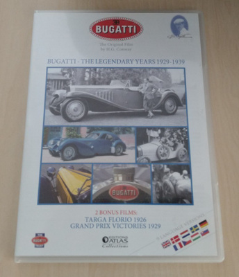 BUGATTI THE LEGENDARY YEARS 1929 - 1939 DVD