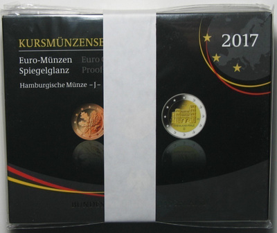 2017 Proof setit - Saksa A, D, F, G, J kaikki 5 rahapajaa