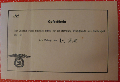 Dokumentti Hakaristi Saksa aika lahjoitus