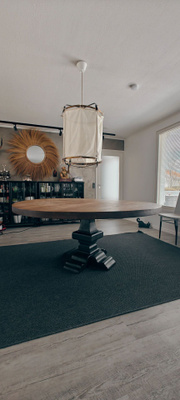 Boho tyylinen pyöreä keittiö pöytä