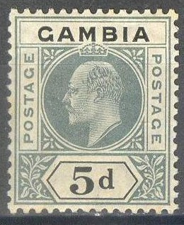 (SA0661) GAMBIA 1904 (King Edward VII, 5 p., gray and black)