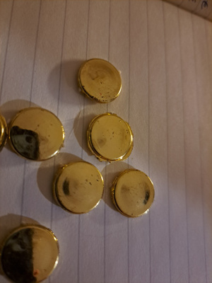 20 kpl pyöreä kullanvärinen koriste