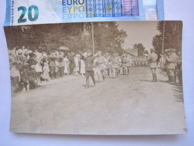 Valokuva Suojeluskunta Paraati 1919 Ahvola Jääski Antrea ?