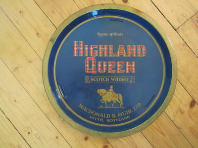 VINTAGE HIGHLAND QUEEN VISKI TARJOTIN VANHA 60-70 LUVULTA
