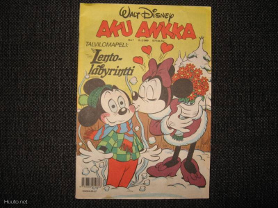 Walt Disney*Aku Ankka N:o 7 /1989 + liite talvilomapeli