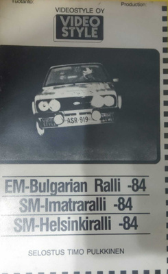 Em Bulgarian ralli 84 Sm Imatraralli 84 Sm Helsinki 84 vhs