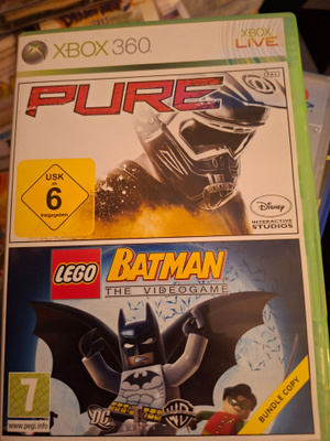 XBOX 360 Pure/Lego Batman + kotelo + ohjeet