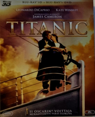 TITANIC 3D BLU-RAY + BLU-RAY + DVD