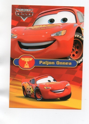DISNEY ... CARS °°PALJON ONNEA°° -KORTTI  /Papron (Kimalle)