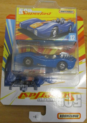 Blue Shark Matchbox MB61 Superfast 50 th 1971 / 2019 1:64