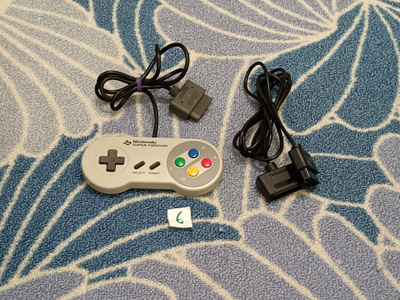 Huollettu SFC / SNES Alkuperäinen Ohjain + Jatkojohto 6