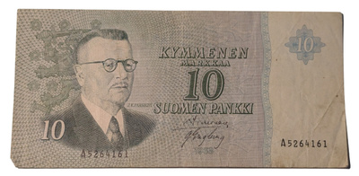 10 Markkaa 1963 ilman Litt A5264161