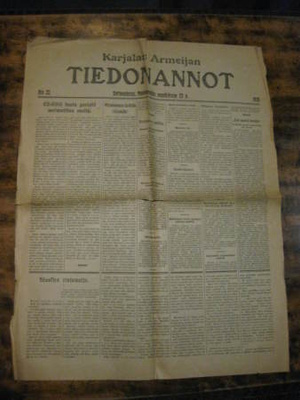 Karjalan Armeijakunnan Pääesikunnan tiedonannot 1918