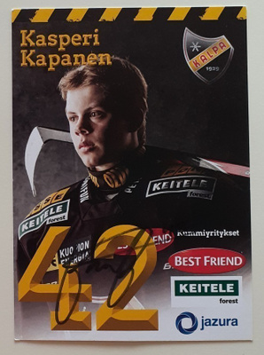 Kasperi Kapanen Kalpa Signature nimikirjoitus Postikortti