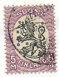 Saarinen 5mk hakaristi (LAPE 122B) O