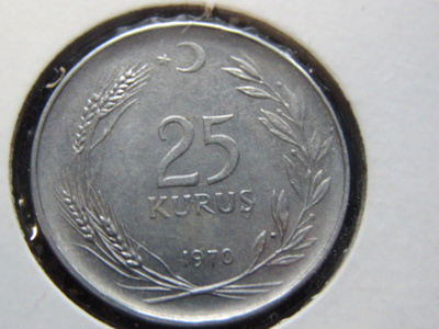 25 kurus 1970 Turkki-Turkey