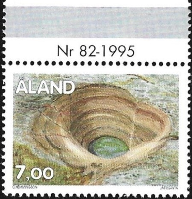 Åland 1995 Yleismerkit   7,00 mk välilöpari ** LaPe 094