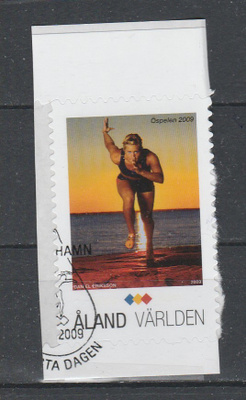 Ahvenanmaa v 2009 OMAKUVAPOSTIMERKKI , leimattu