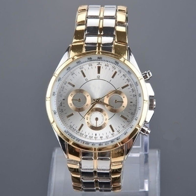 200 .. Design Gold Steel Quartz Mens .. Rannekello