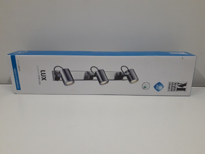 Seinävalaisin Lux, 3lmp (steel, bath, MarkSlöjd, uusi)