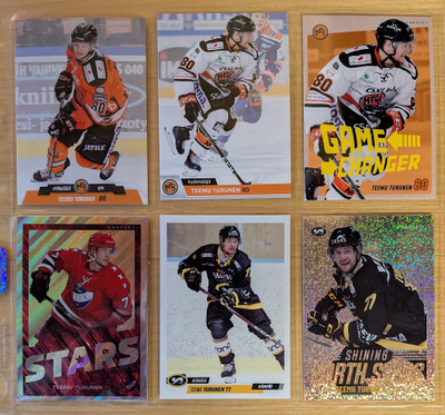 Teemu Turunen (HPK, HIFK, Kärpät) 6 erilaista korttia