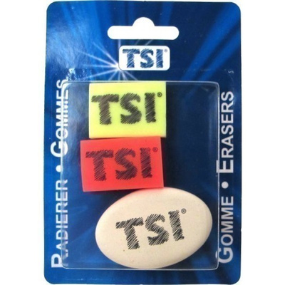 TSI Pyyhekumi pakkaus, 3 pyyhekumia *UUSI*