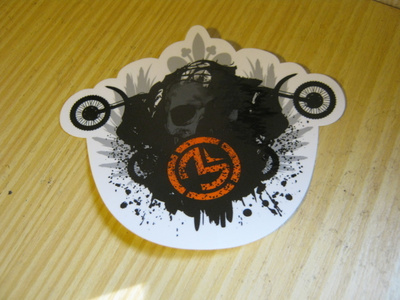 tarra Moose Racing 10x9 cm oranssi logo