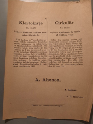 VR Lieksa - Vuonislahti, Kirkkolan seisake 1911