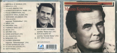MAUNO KUUSISTO . CD-LEVY . UNOHTUMATTOMAT