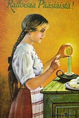 Jenny Nyström Pääsiäiskortti