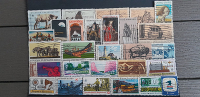 USA n.1960-70 luku LEIMATTUJA postimerkkejä 29 kpl