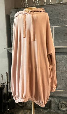 HUNKEMÖLLER ihana vaalea roosa velour huppu mekko M( L)