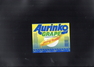 Aurinko Grape Juoma.  Etiketti