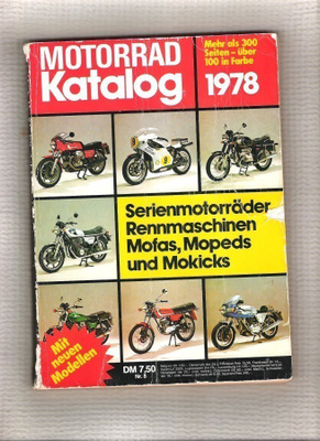 Motorrad, katalog, moottoripyörät, 1978.