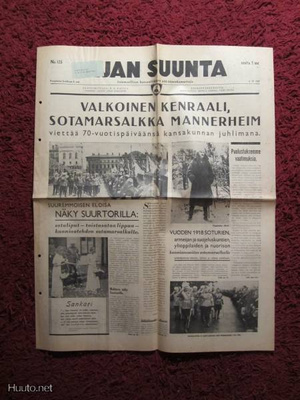 AJAN SUUNTA 4.6. 1937 MANNERHEIM 70v