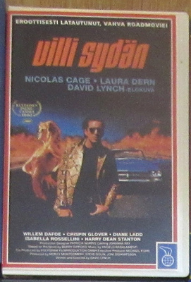 Villi sydän (David Lynch) VHS vuokrakasetti (Nicolas Cage)