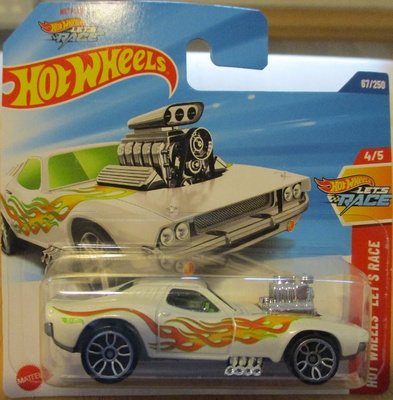 Dodge Challenger Rodger Dodger 2D White 1970 Hot Wheels 1:64