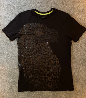 Armani exchange musta uudenveroinen t-paita koko S