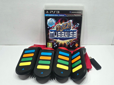 PS3 - Langattomat Buzz! ohjaimet + peli