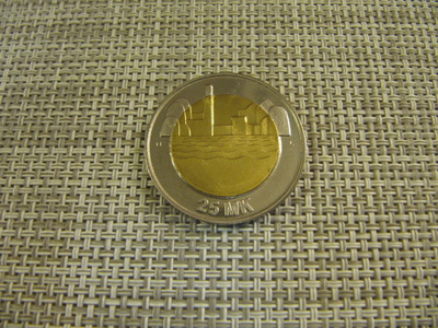 25 Mk Itsenäinen Suomi 80 -Vuotta juhlaraha 1997.