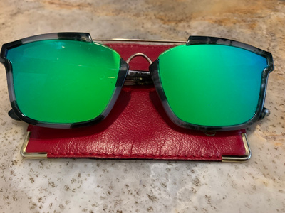 MAZUUM GREEN MIRROR SUNGLASSES