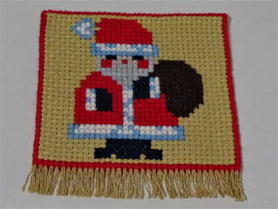 Retro joulutaulu joulupukki