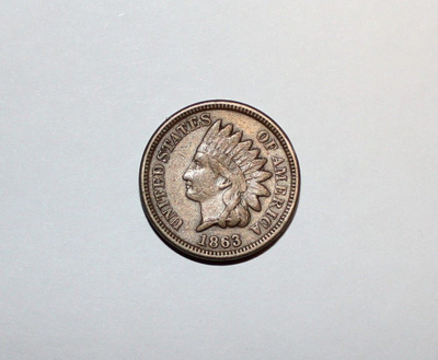 USA Indian head cent 1863