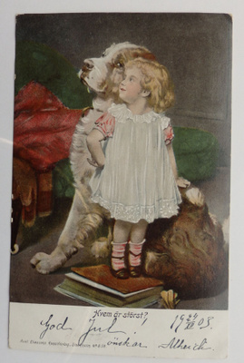 Kuka on suurin, postikortti vuodelta 1903