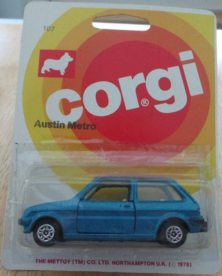 Austin Mini Metro 1.3 L 3 door Metallic Blue 1978 Corgi 1:59